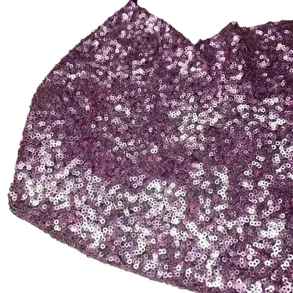 SOLEMIO pink sequin cropped halter size Large EXC CON - Picture 8 of 8